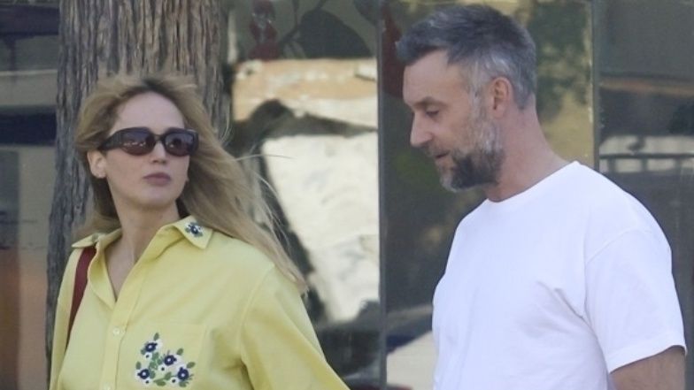 Ciężarna Jennifer Lawrence z mężem