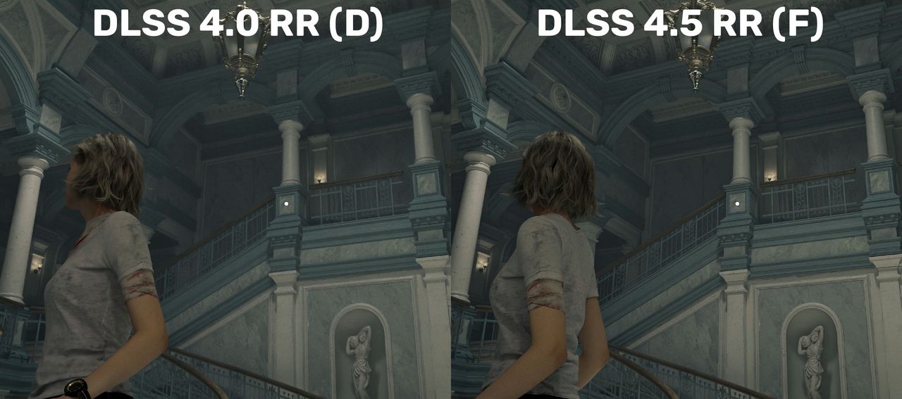 NVIDIA DLSS Ray Reconstruction - 4.0 vs 4.5 - tekstury