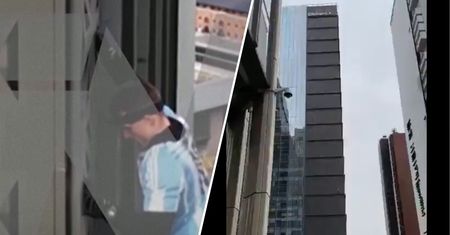 Polak wspiął się na wieżowiec w Buenos Aires. Niesamowite nagrania