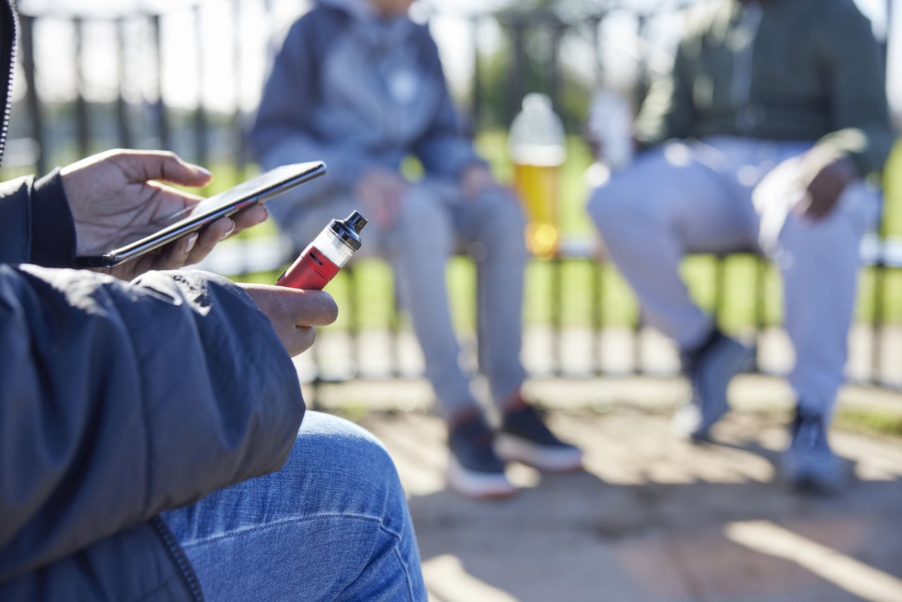 They reach for e cigarettes. Young students ignore all the warnings