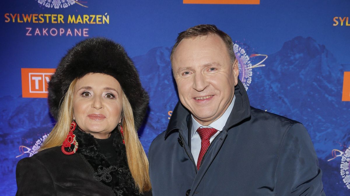 Jacek Kurski z żoną Joanną.