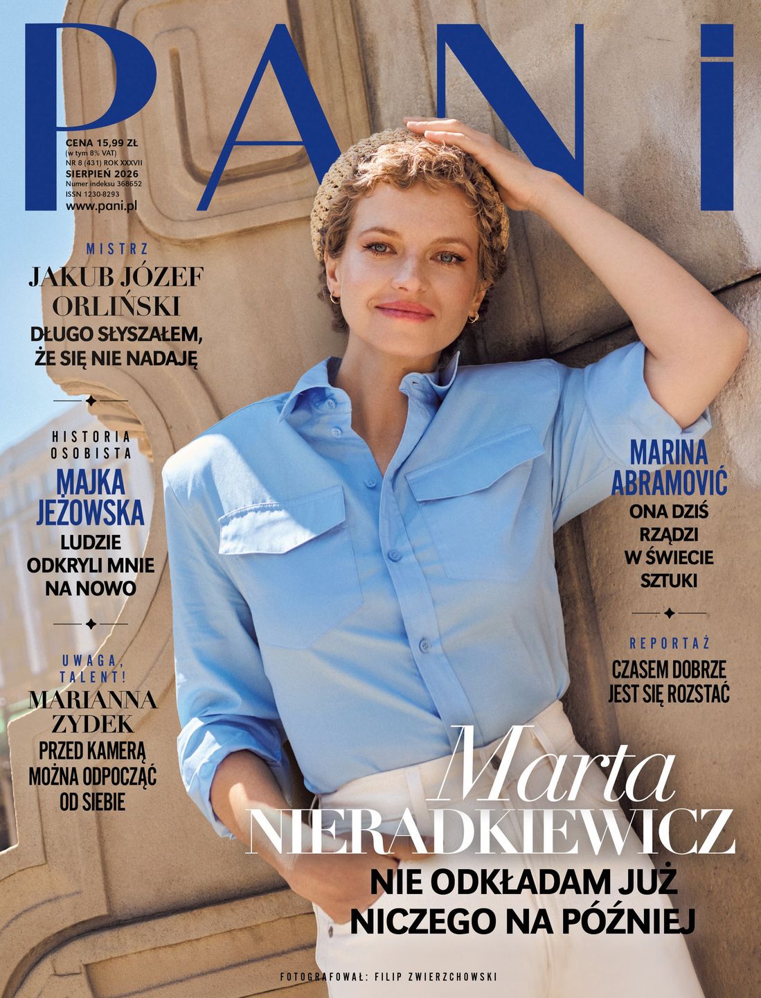 Marta Nieradkiewicz na okładce "Pani"
