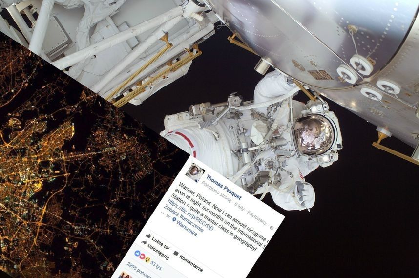 To zdjęcie robi wrażenie. Zobacz, jak wygląda Warszawa w obiektywie francuskiego astronauty!