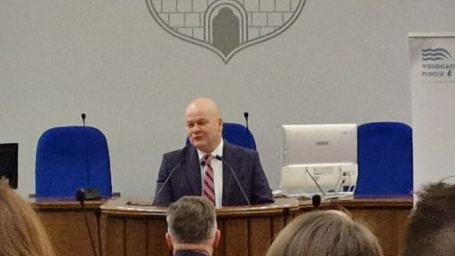 Konferencja dotycząca projektu przebudowy głównej stacji uzdatniania wody w Płocku, przy ul. Górnej