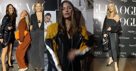 Eleganckie gwiazdy BRYLUJĄ na evencie "Vogue'a": Julia Wieniawa w skórze i błyszcząca Lara Gessler (ZDJĘCIA)