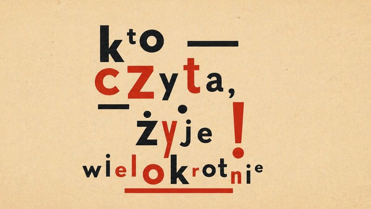 Grafika „Kto czyta, żyje wielokrotnie”