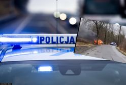 Tragiczny wypadek w Nieborowicach. Kierowca spłonął w samochodzie