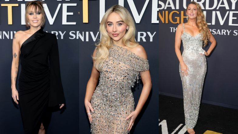 Tłum znanych gości na urodzinach "SNL": Miley Cyrus, Sabrina Carpenter i wydekoltowana Blake Lively