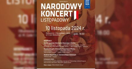 Narodowy Koncert Listopadowy w Lublinie. Spotkanie kultur i dźwięków na 106. rocznicę niepodległości