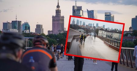 W Warszawie czyszczą kładkę. "Apelujemy do użytkowników"