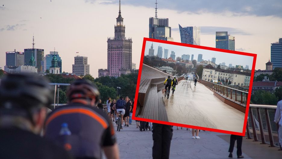 W Warszawie trwa czyszczenie kładki