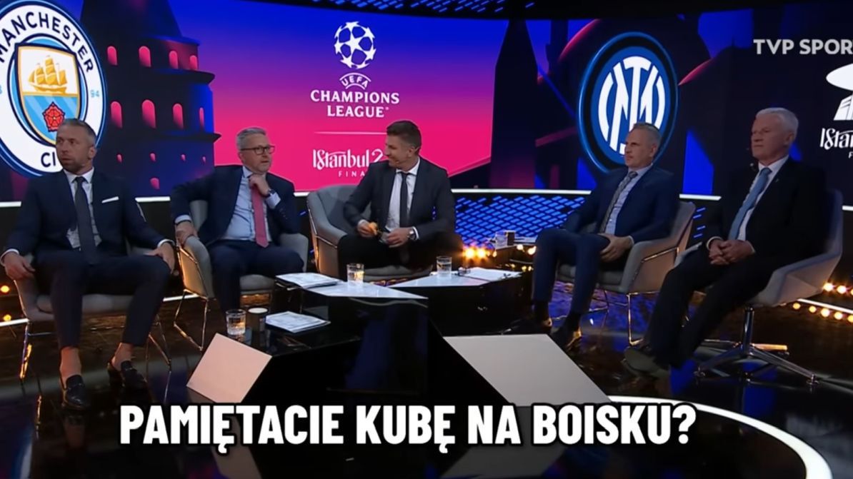 Na zdjęciu: moment żartu Mateusza Borka o Jakubie Wawrzyniaku