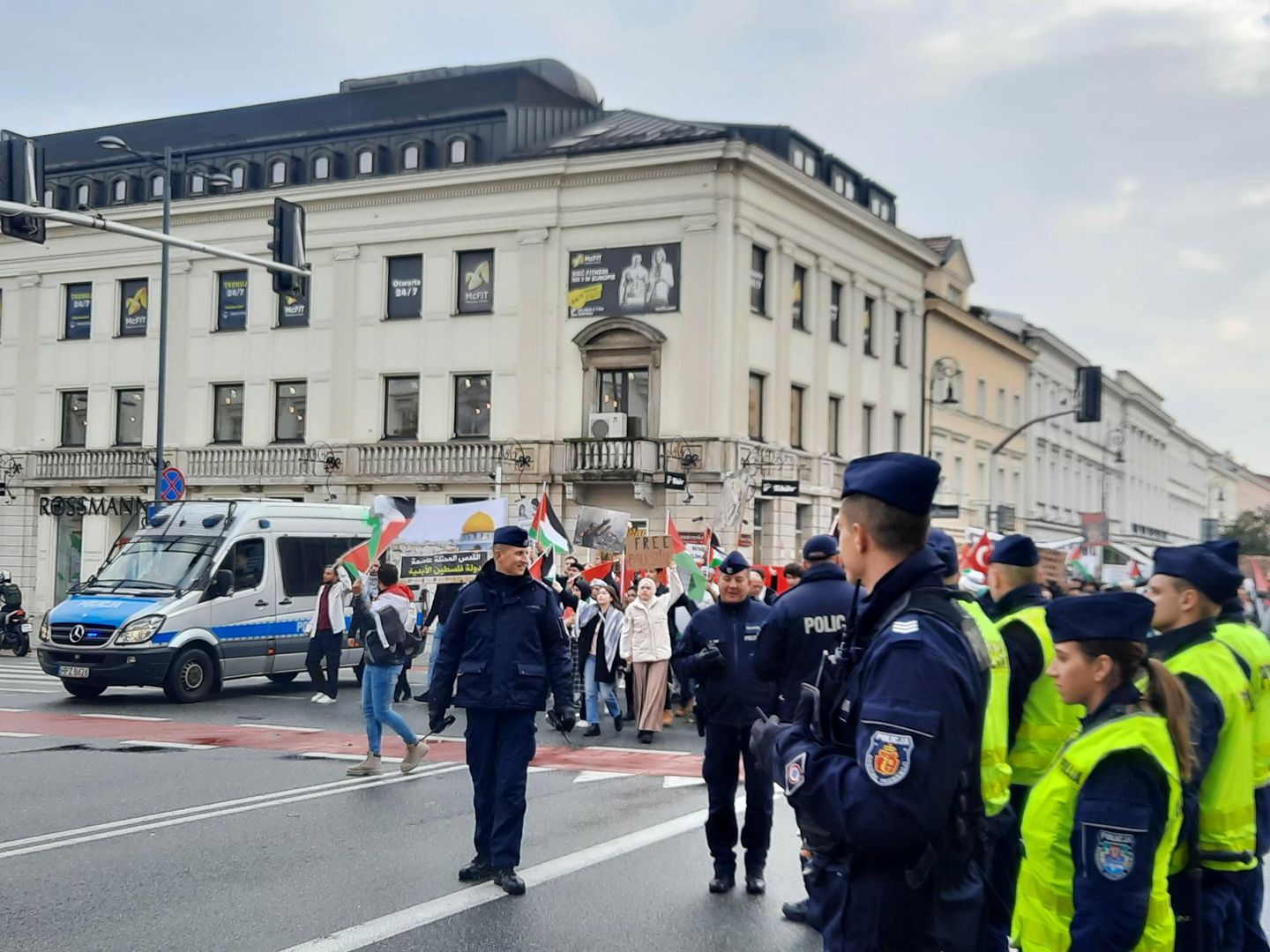 Demonstracja propalestyńska w Warszawie