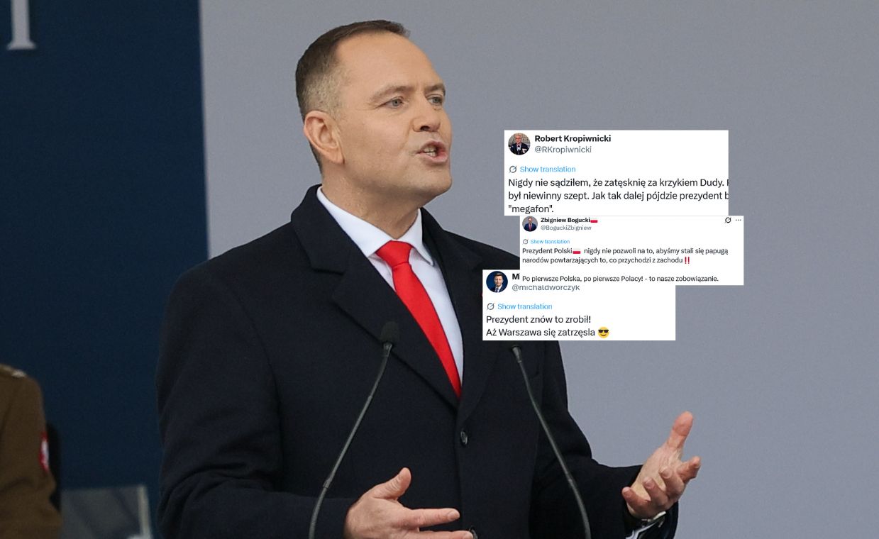 Mocne przemówienie Nawrockiego komentowane. "Warszawa się zatrzęsła"