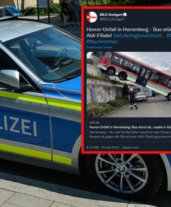 Autobus spadł z ośmiu metrów. Poważny wypadek w Niemczech