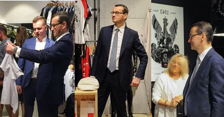 Premier Morawiecki odwiedził sklep z odzieżą patriotyczną (ZDJĘCIA)