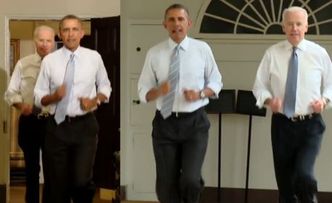 Barack Obama biega po Białym Domu!