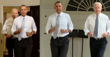 Barack Obama biega po Białym Domu!