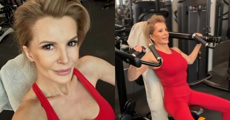 Joanna Racewicz eksponuje mięśnie podczas ćwiczeń na siłowni i zapowiada: "Dopiero się rozkręcam. I nie przestanę" (FOTO)