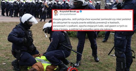 Gorąco na proteście rolników. Krzysztof Bosak ocenia: klasyka gatunku