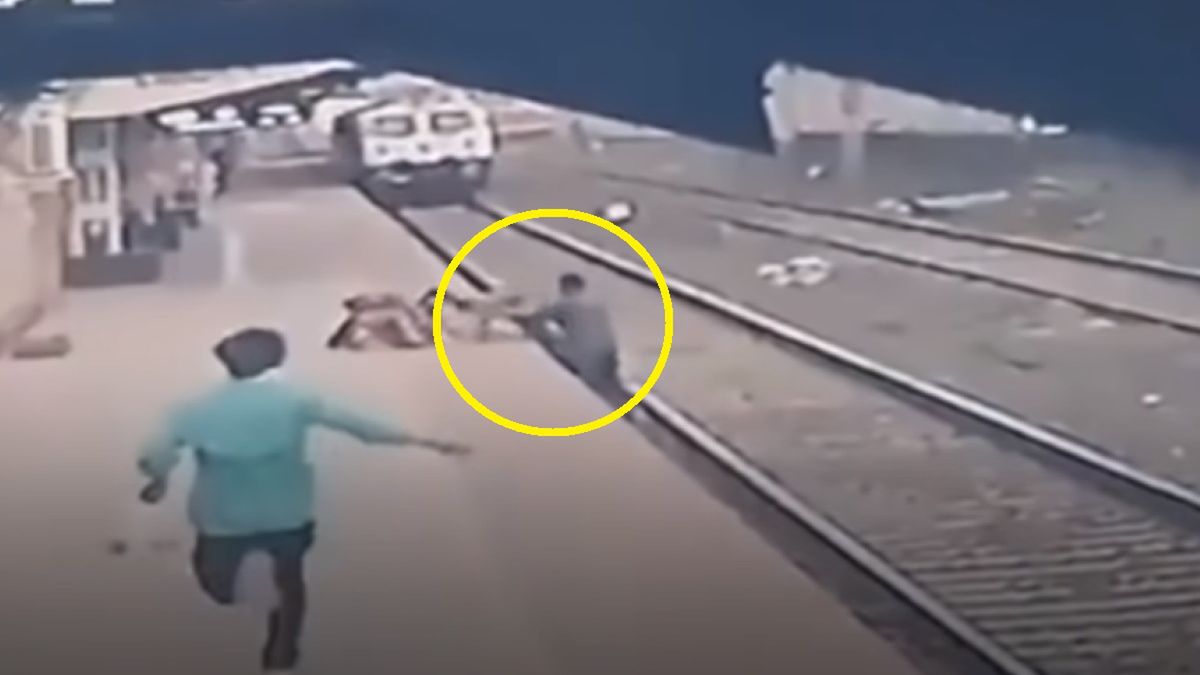 Gdyby nie odwaga i refleks pracownika kolei, chłopca czekałaby śmierć pod kołami nadjeżdżającego pociągu