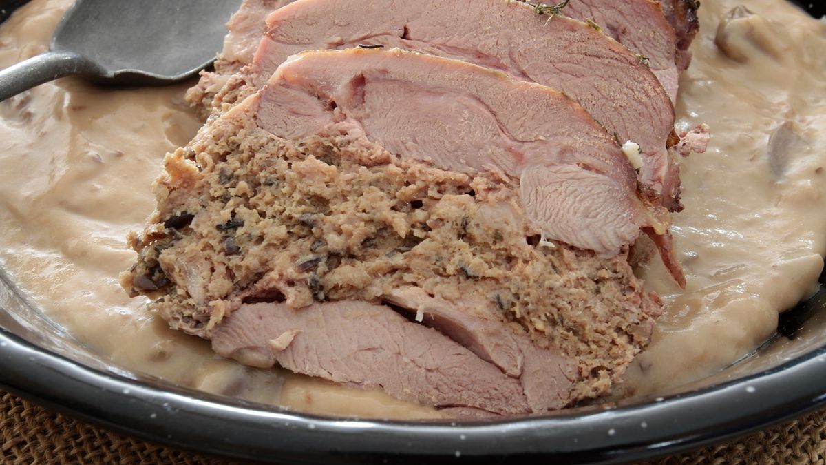 Francuska pieczeń z pieczarkami 