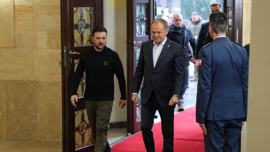 Donald Tusk i Wołodymyr Zełenski