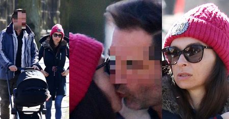 Mąż Marty Kaczyńskiej całuje ją w policzek na spacerze z dzieckiem (ZDJĘCIA)