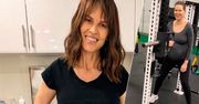 Hilary Swank na siłowni. Ma 48 lat i jest w zaawansowanej ciąży z bliźniętami, ale nie rezygnuje z treningu