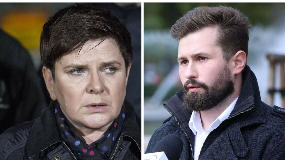Beata Szydło i Sebastian Kościelnik