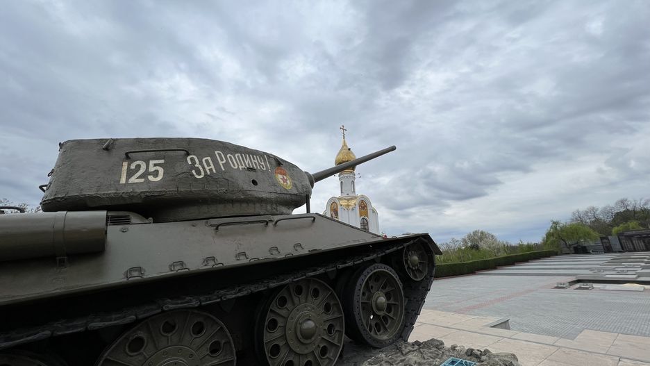 TRANSNISTRIA, MOLDOVA - APRIL 28: A view of Tiraspol, the so-called capital of the Transnistria on April 28, 2022. Transnistria, one of the "frozen crises" in the region after the collapse of the Soviet Union, is on the agenda again while the Russia-Ukraine war continues. The statements of the Russian authorities and the consecutive explosions in the Transnistria region led to speculations that Russia's next stop after Ukraine would be Moldova. Local people, frightened by the recent explosions and developments in the region, began to leave Transnistria. Meanwhile, after the explosions, Russian-backed separatist groups set up many military checkpoints for precautionary and security purposes in Tiraspol. (Photo by Stringer/Anadolu Agency via Getty Images)