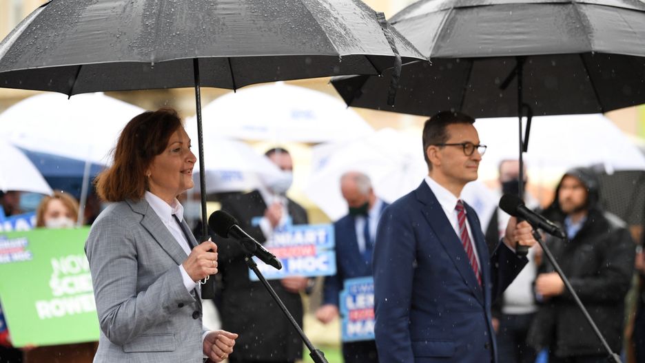 Mateusz Morawiecki w Rzeszowie o kandydatce PiS: ma znakomity plan
