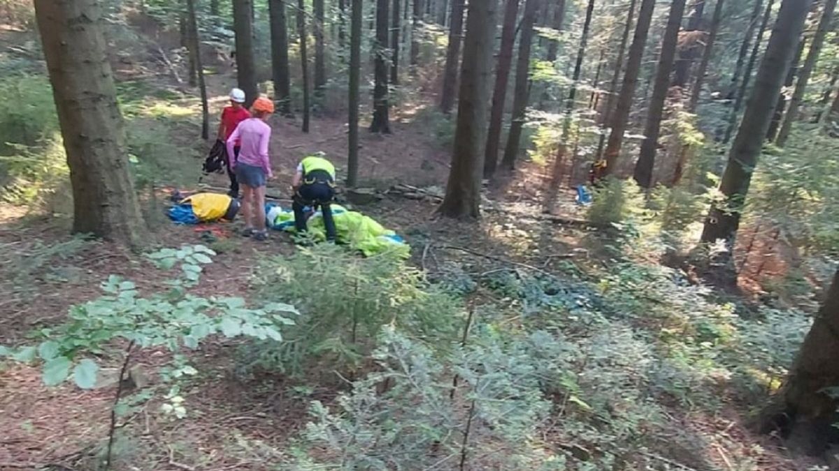 Koszmar paralotniarki w Beskidzie Wyspowym. 