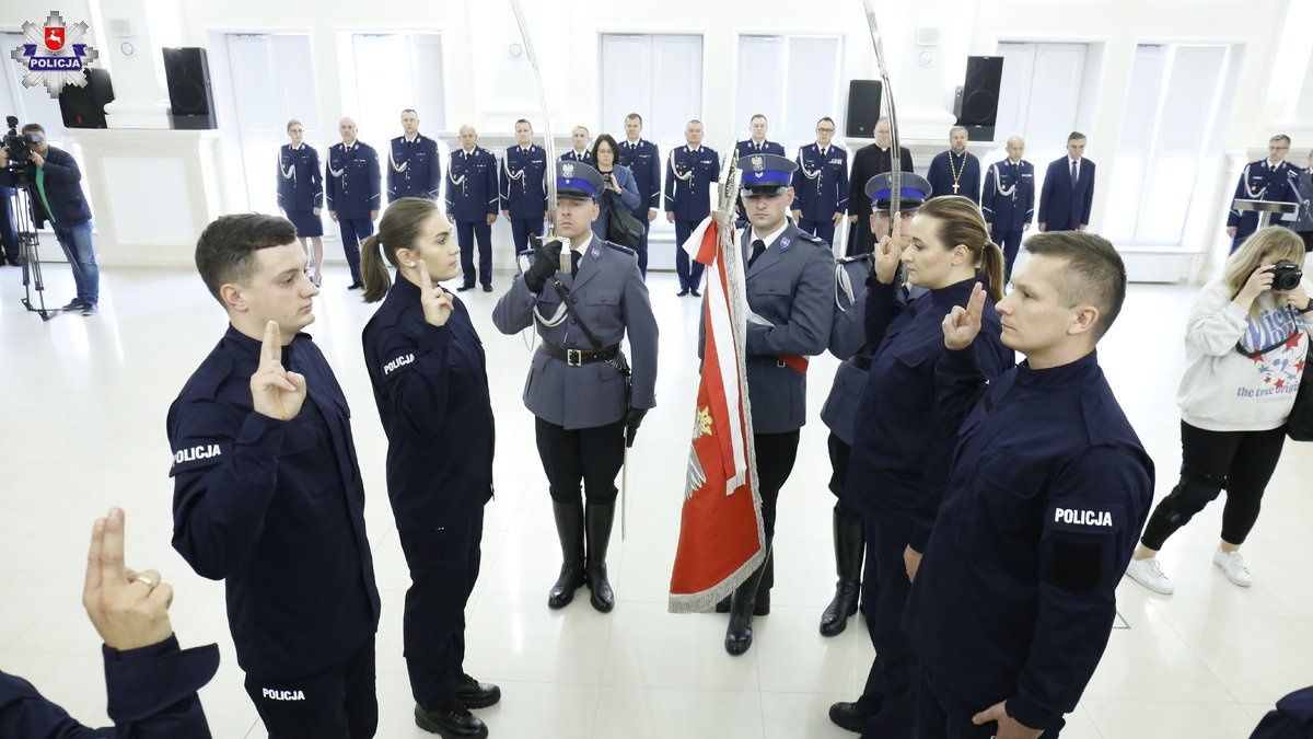 Ślubowanie nowych policjantów w Lublinie