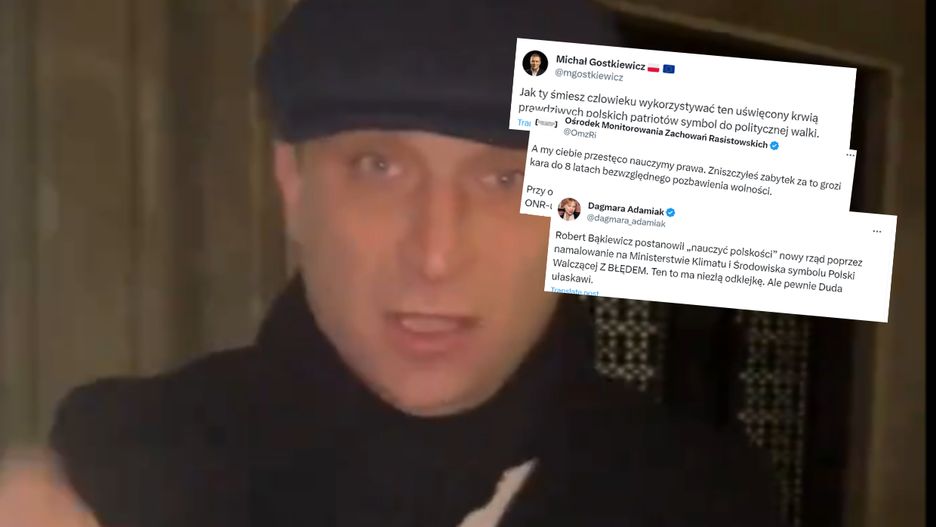 Lawina komentarzy po incydencie Bąkiewicza.