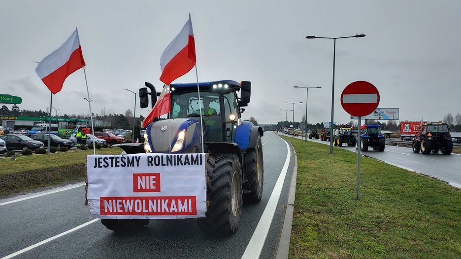 Rolnicy blokują lotnisko w Pyrzowicach