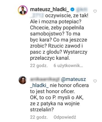 Komentarze pod postem Basi Kurdej-Szatan 