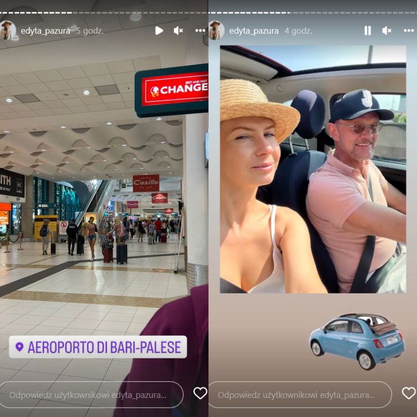 Edyta i Cezary Pazurowie relaksują się na wakacjach we Włoszech