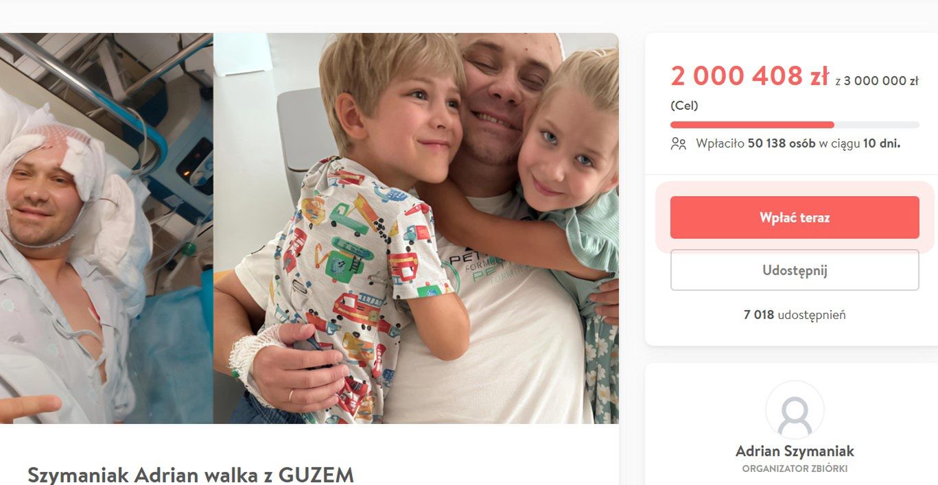 Zbiórka na leczenia Adriana ze "ŚOPW"