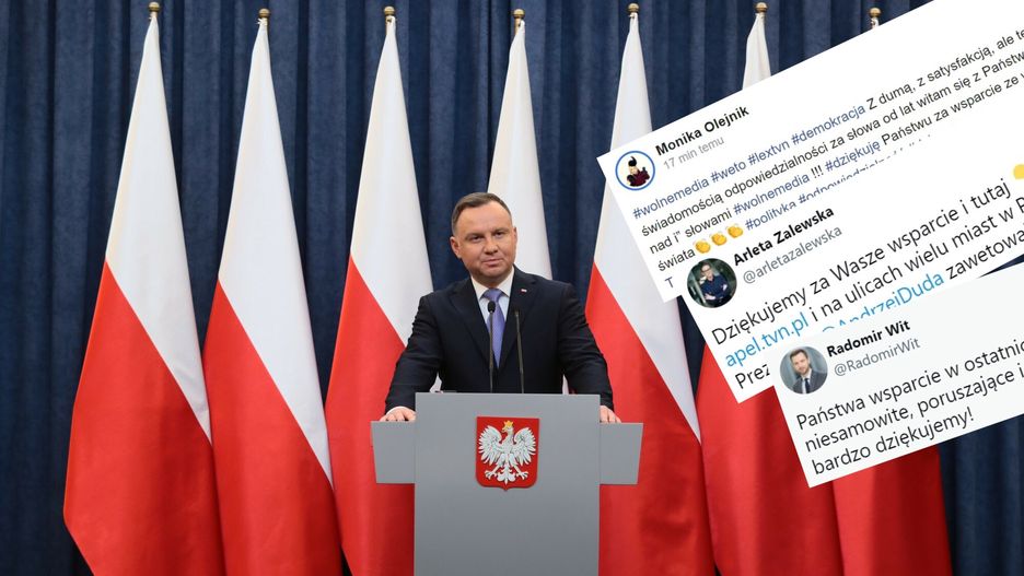 Dziennikarze TVN24 komentują prezydenckie weto do "lex TVN"