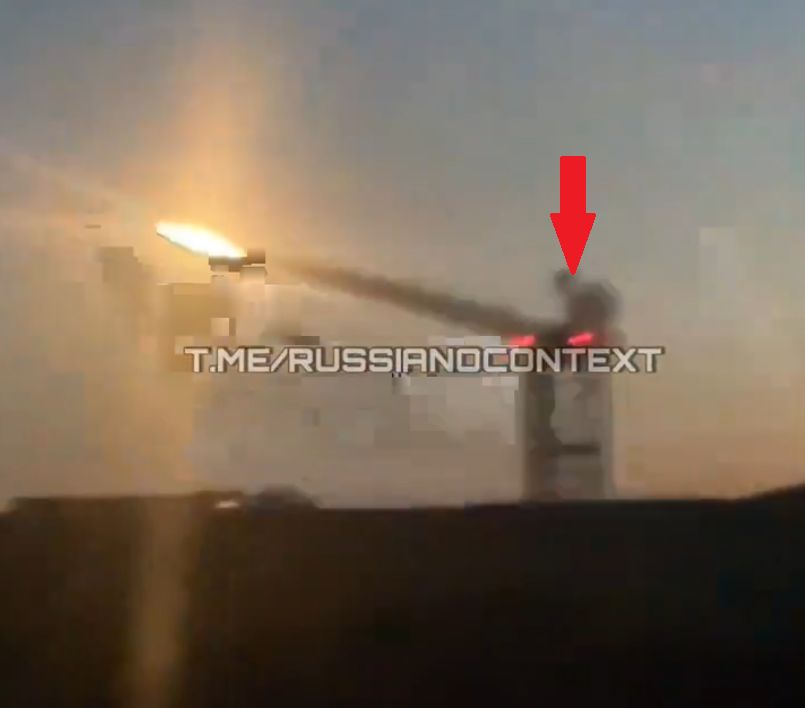 A Russian "Pantsir turret" in action.