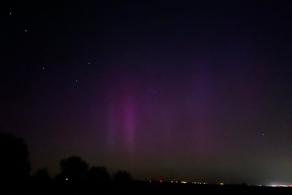 Zorza polarna widziana w Niedrzwicy Kościelnej