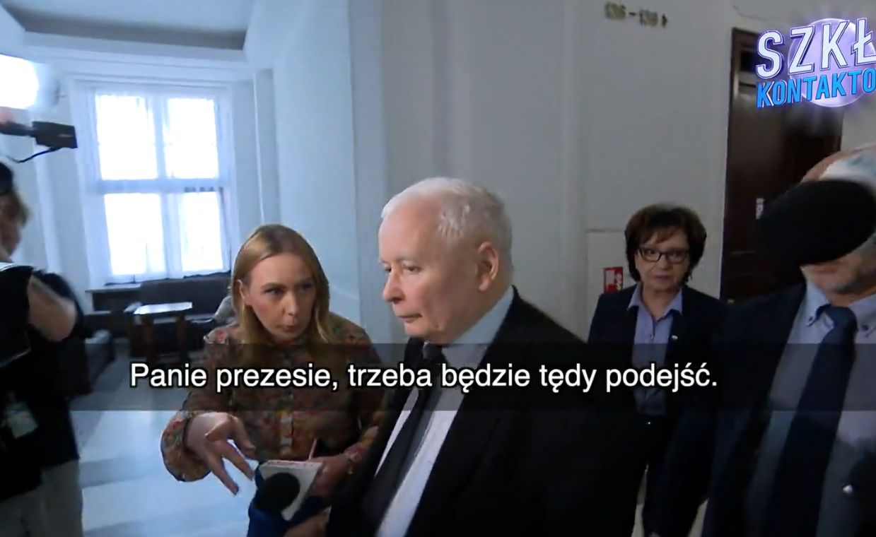 Kaczyński chciał uciec. Pomagała mu reporterka TVP