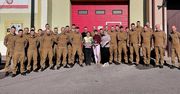 Strażacy z Wrocławia dziękują mieszkankom Łukowej za pomoc