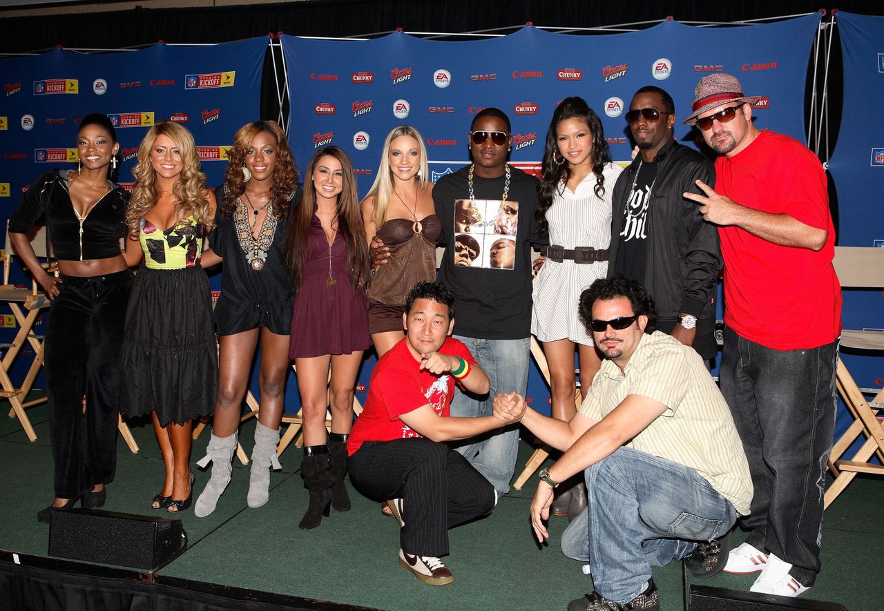 D. Woods, Aubrey Morgan O'Day, Dawn Angelique Richard, Aundrea Aurora Fimbres, Shannon Rae Bex der Gruppe Danity Kane, Yung Joc, Cassie, Diddy, Ozomatli