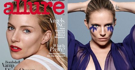 Sienna Miller pozuje z piórami w oku
