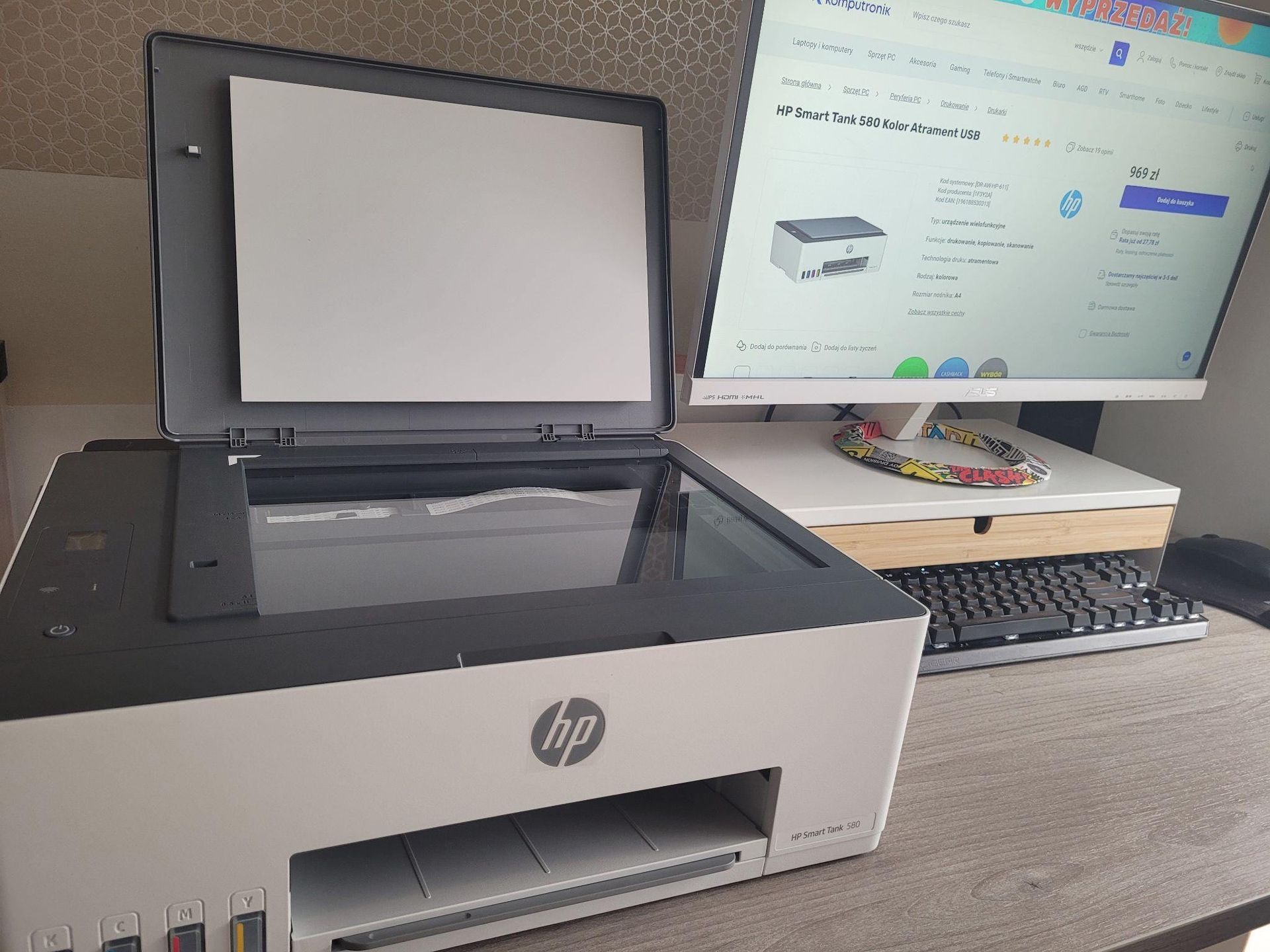 HP Smart Tank 580 skaner