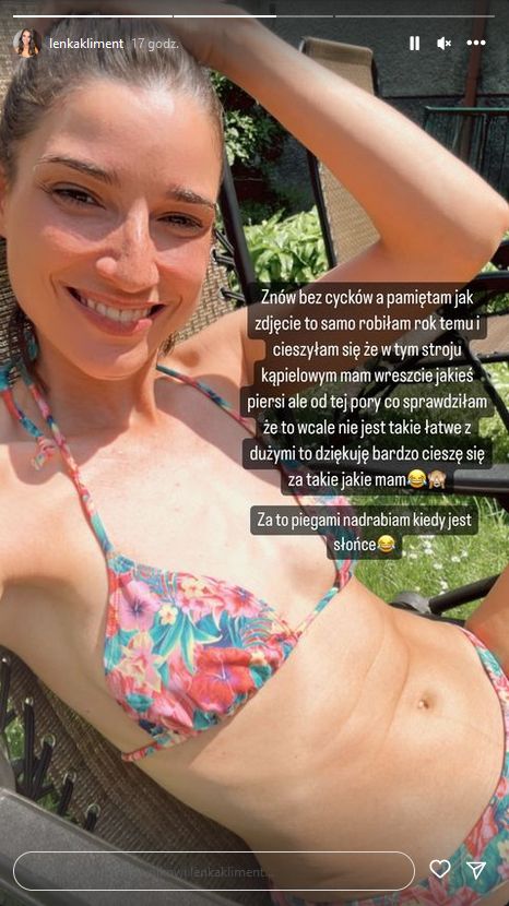 Lenka Klimentova pisze o piersiach