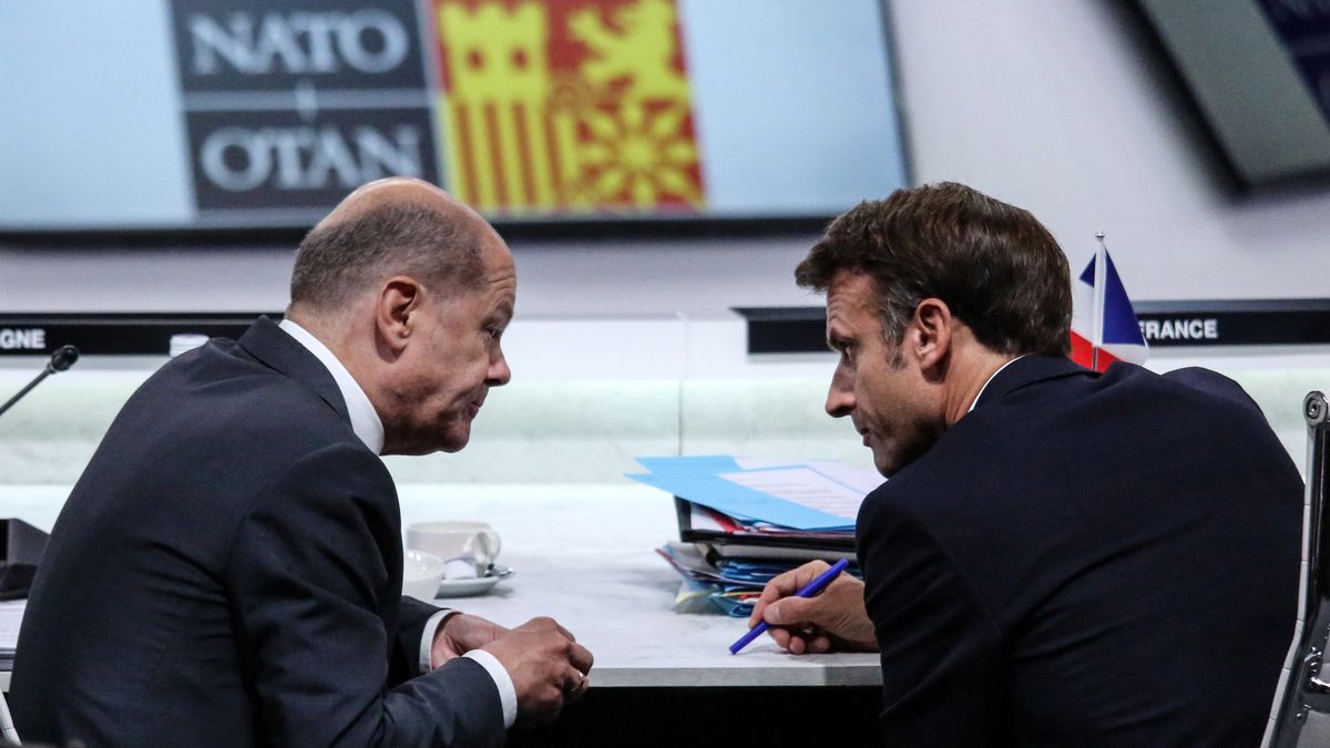 Olaf Scholz i Emmanuel Macron 