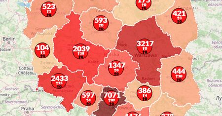 Koronawirus w Polsce. Mapa zakażeń pokazuje najnowsze dane. Już blisko 1000 ofiar w kraju